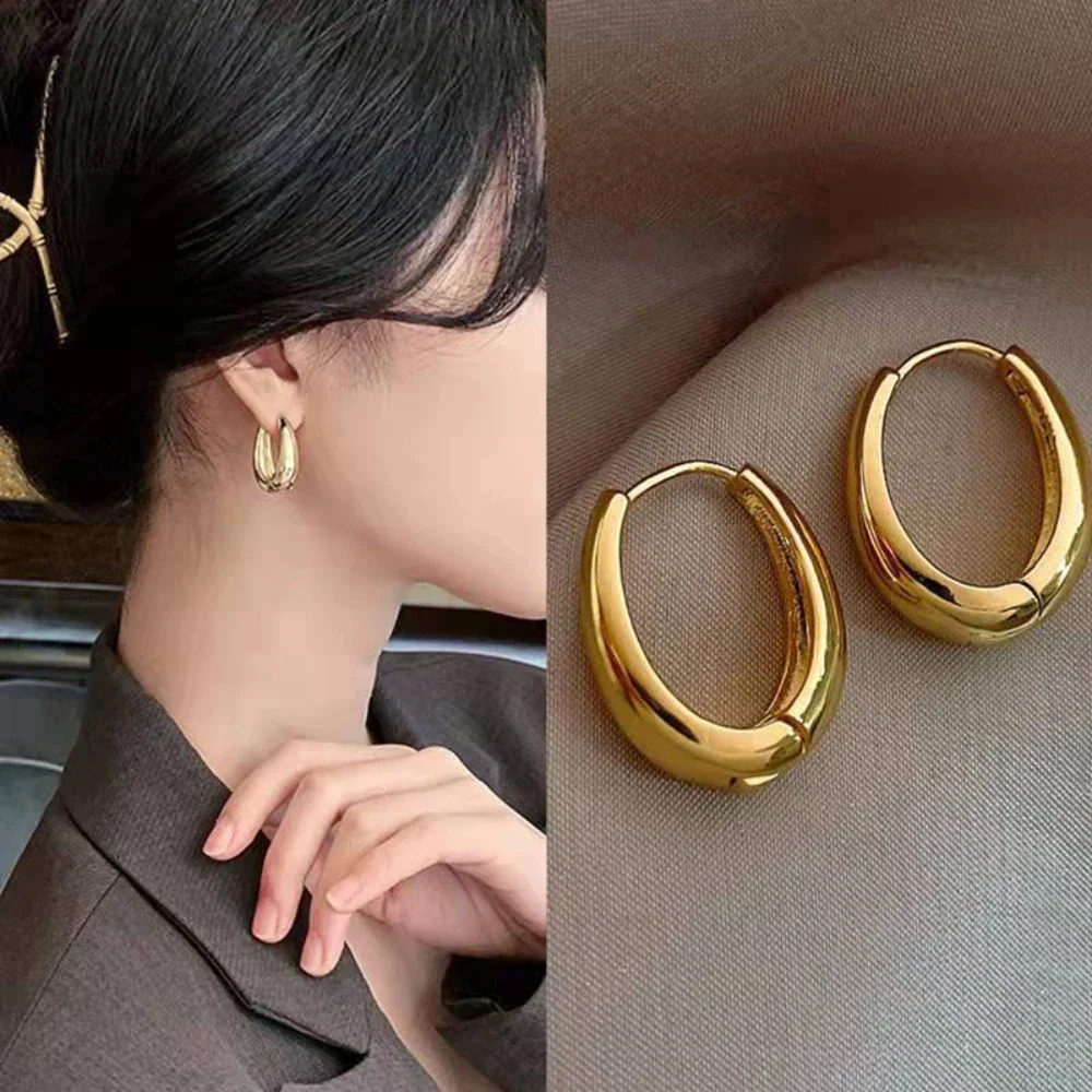 Gold Classic Hoop Earrings | Timeless Elegance - Image 5