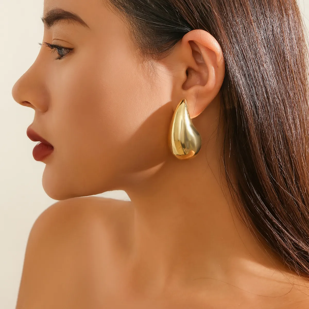 Gold Coloured Drop Earrings | Sparkling Crystals - Image 5