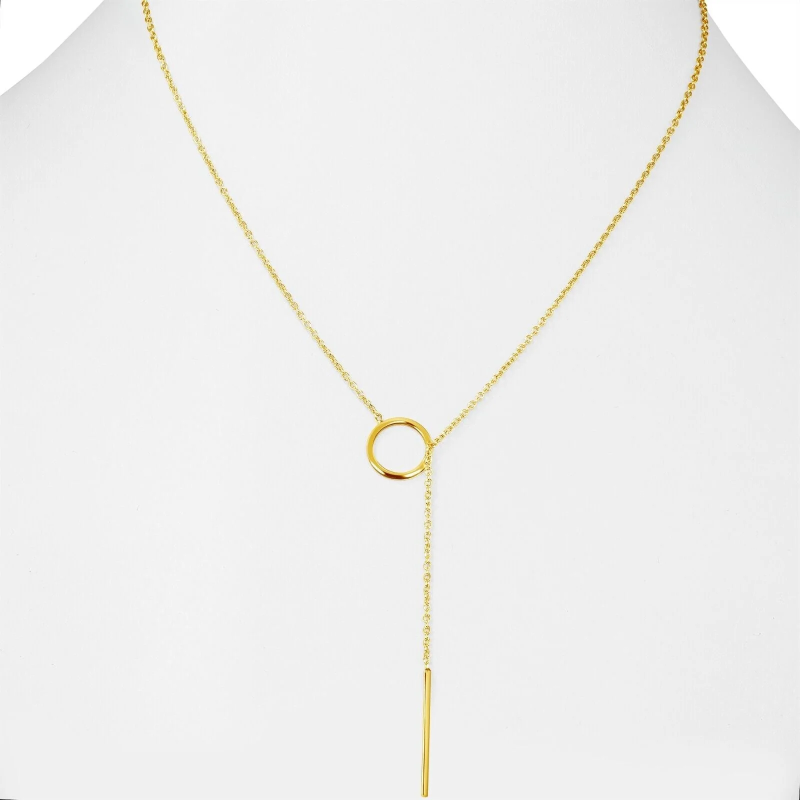 Gold Drop Bar Lariat Necklace | Elegant Women's Jewellery | Versatile Style - Image 10
