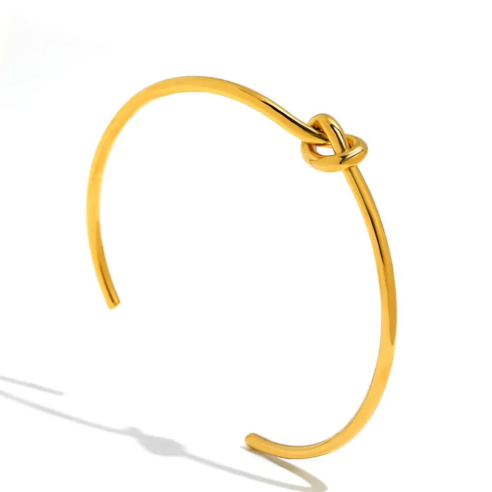 Gold Knot Bangle | Twisted Design - Image 3