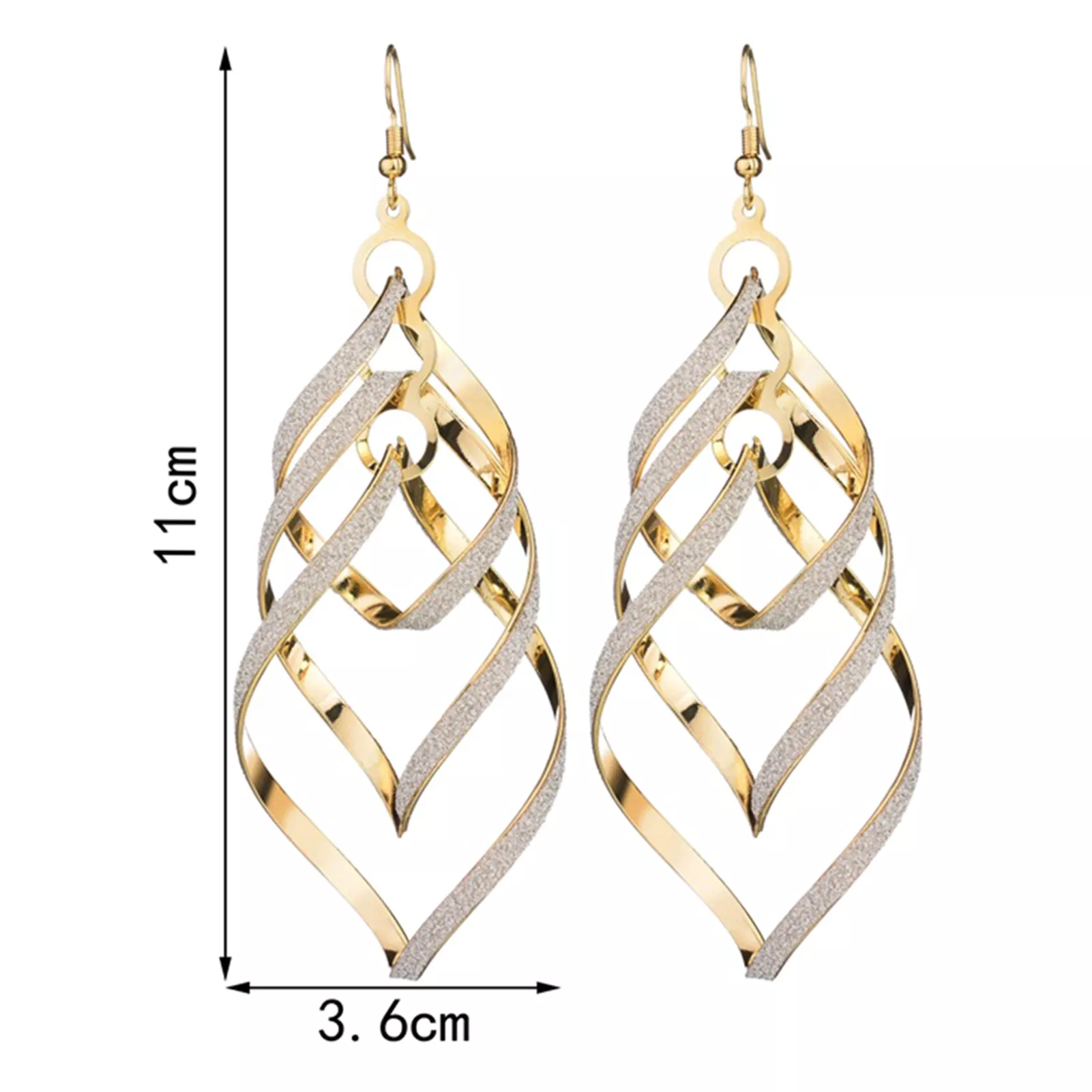 Golden Spiral Earrings | Unique Statement Jewellery - Image 6