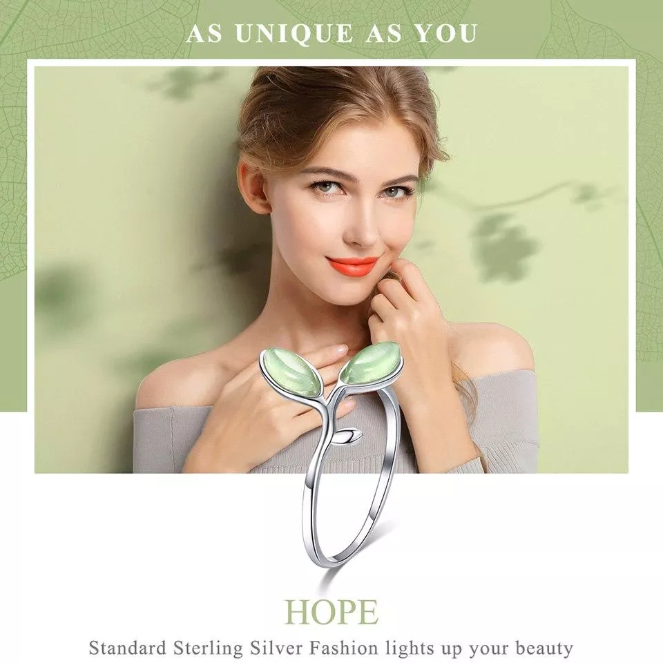 Green Opal Leaf Ring | Women's Jewellery - Image 2