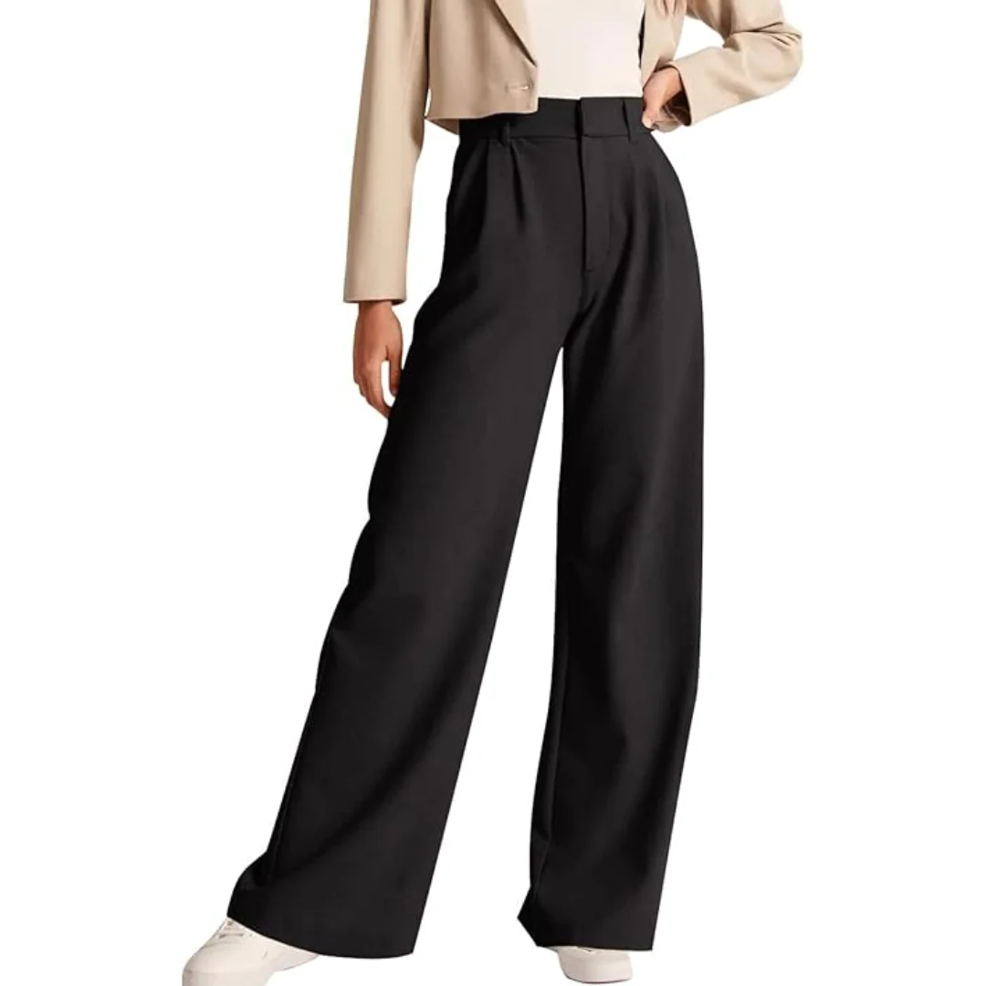 High Waisted Business Casual Work Trousers with Pockets - Katja - Image 8
