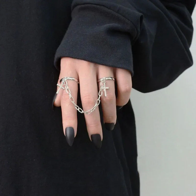 Hip Hop Silver Party Ring | Tassel Sparkler - Image 5
