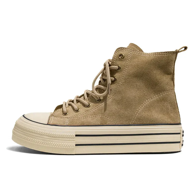 Honeybee High-Tops – Trendy Canvas Sneakers with Thick Sole - Image 3