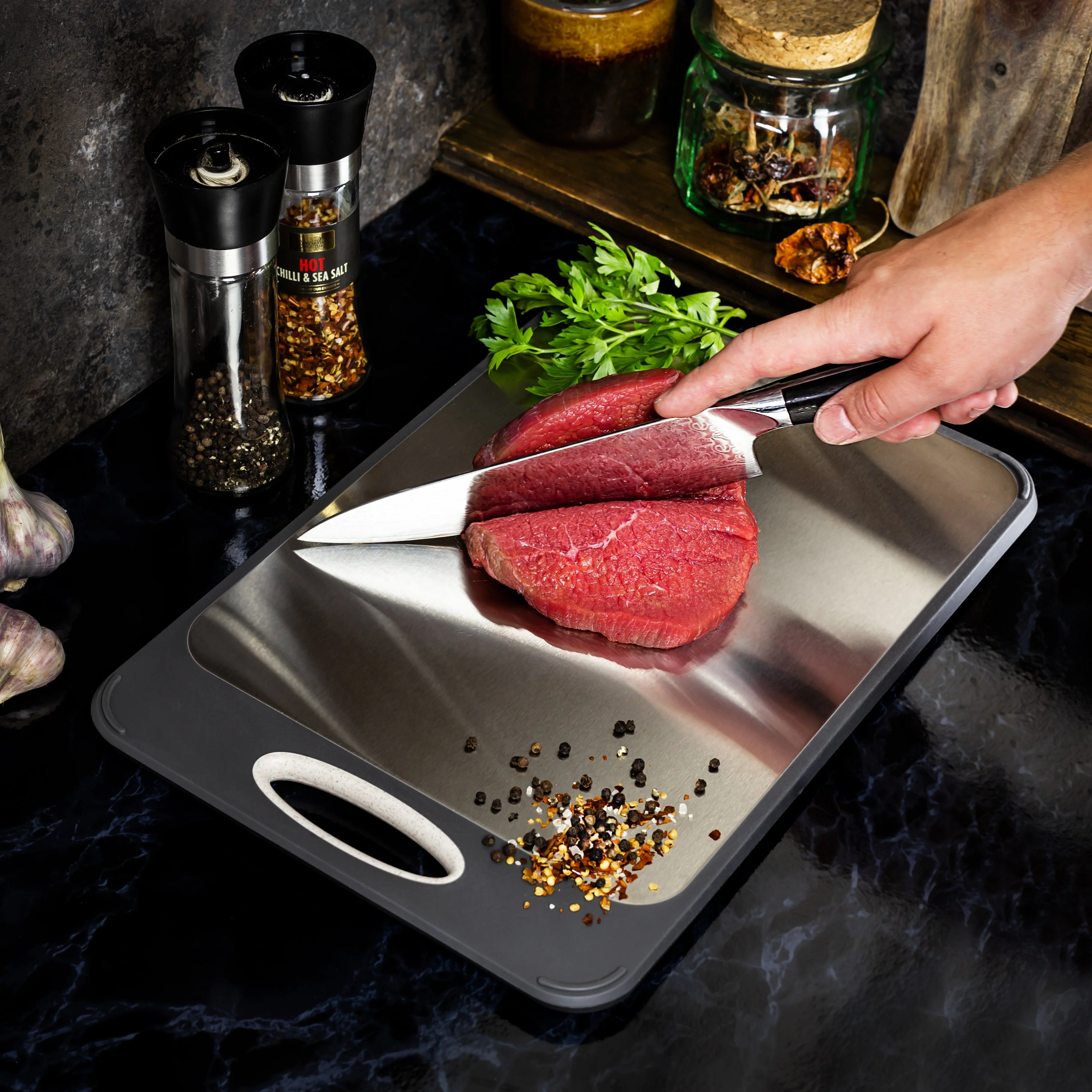 Hygienic Stainless Steel Cutting Board - SteelSafe