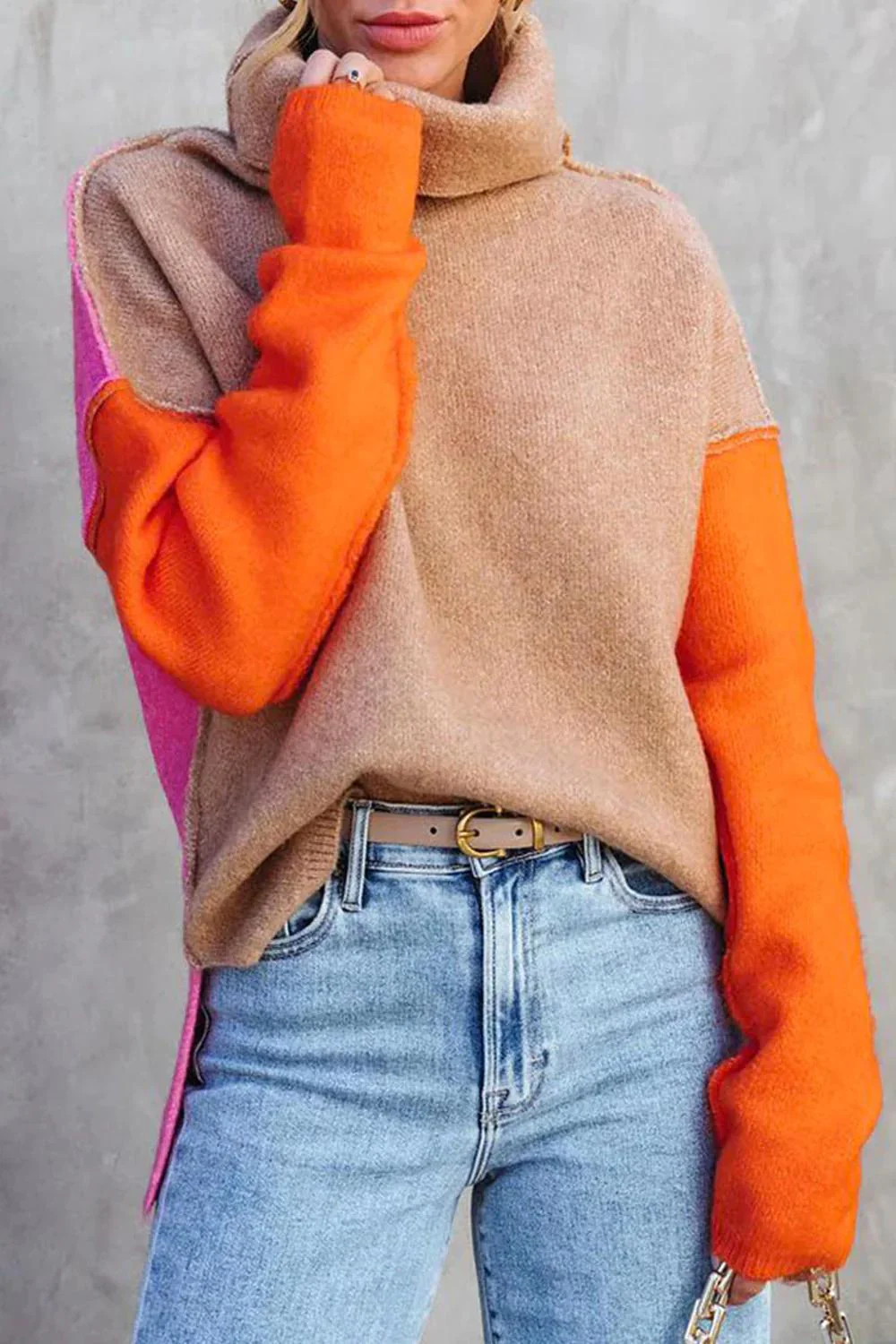 Impressive Color Block Knitted Sweater - AutumnVibe - Image 8