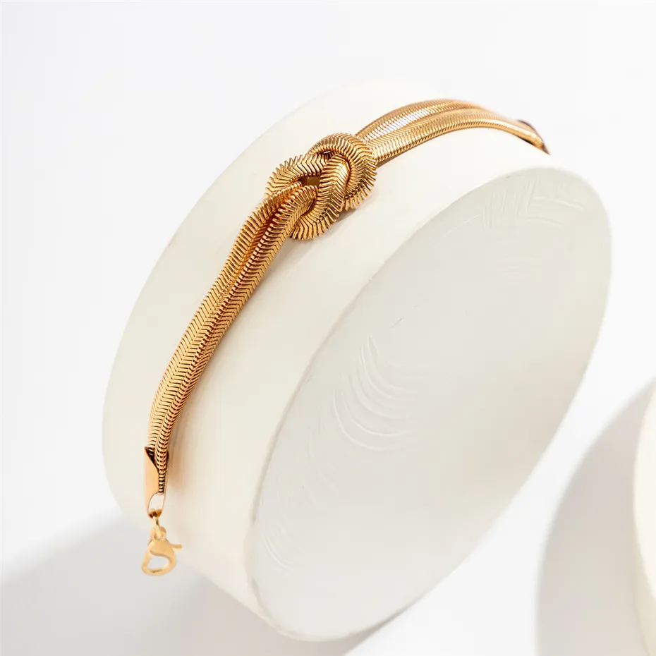 Knotted Snake Chain Bracelet | Elegant Women's Jewellery - Image 6