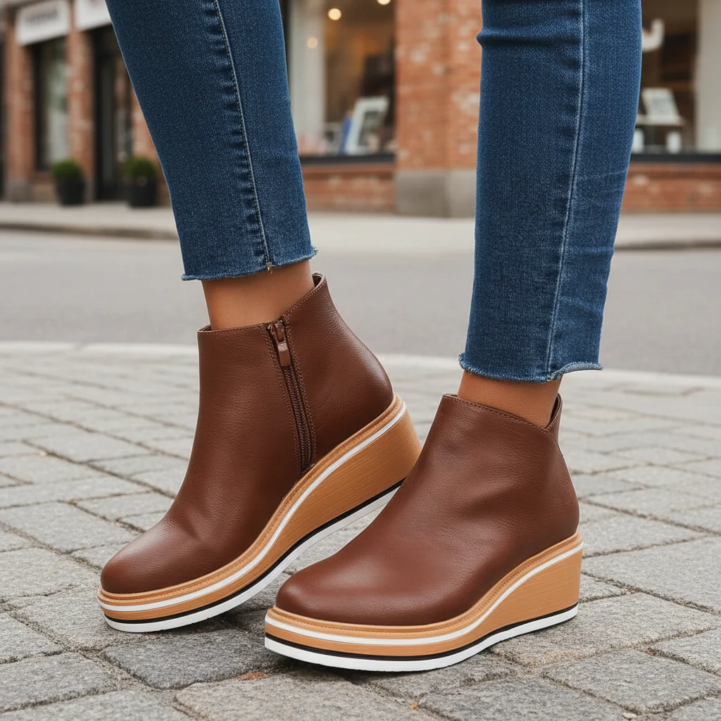 Ladies Ankle Boots with Platform - Natalie