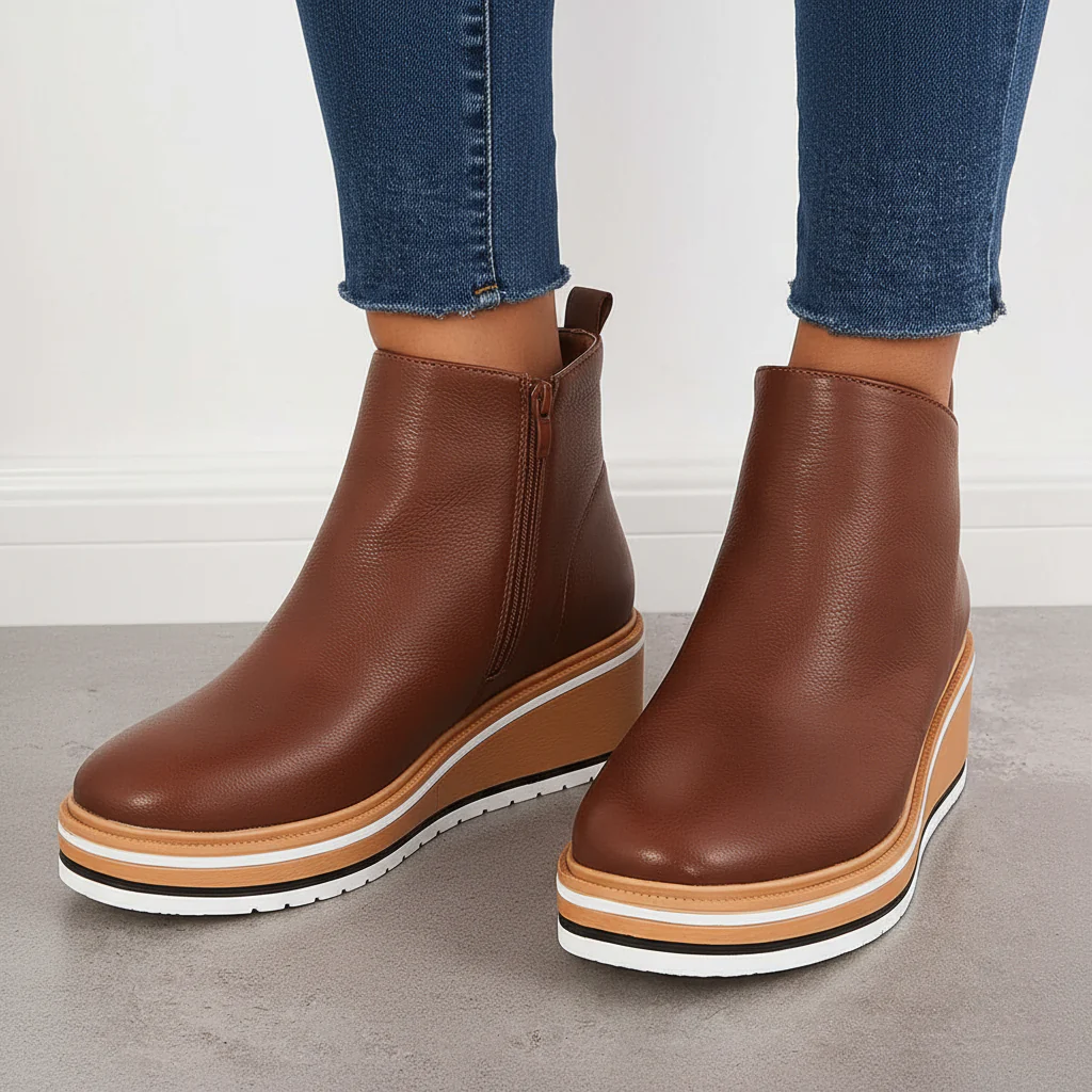 Ladies Ankle Boots with Platform - Natalie - Image 8