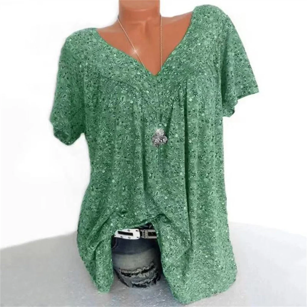 Ladies Boho Summer Blouse with Floral Print - Celeste - Image 14