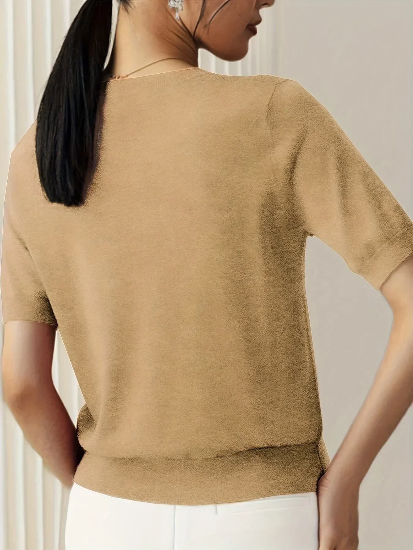 Ladies Short Sleeve Spring Sweater – Mila - Image 15