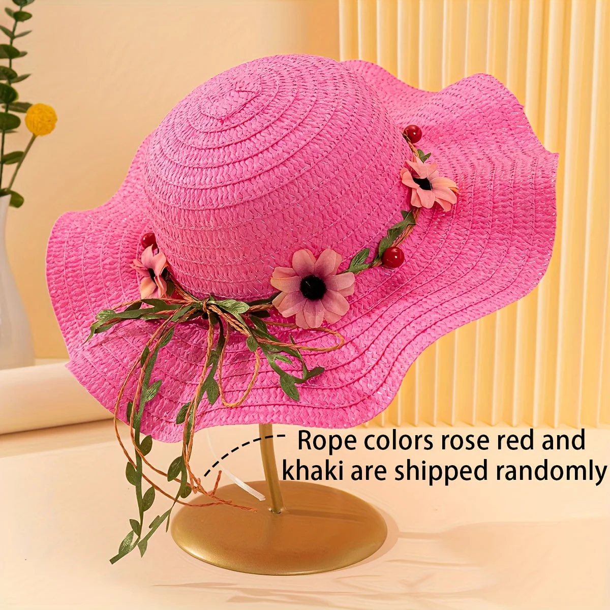 Ladies' Summer Straw Hat with Flower and Fruit Details – Solène - Image 13