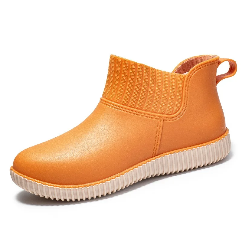 Ladies' waterproof rain ankle boots with knitted shaft & non-slip sole – Liora - Image 2