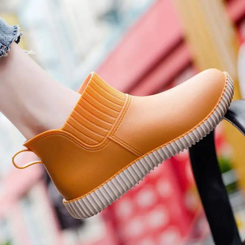 Ladies' waterproof rain ankle boots with knitted shaft & non-slip sole – Liora - Image 8