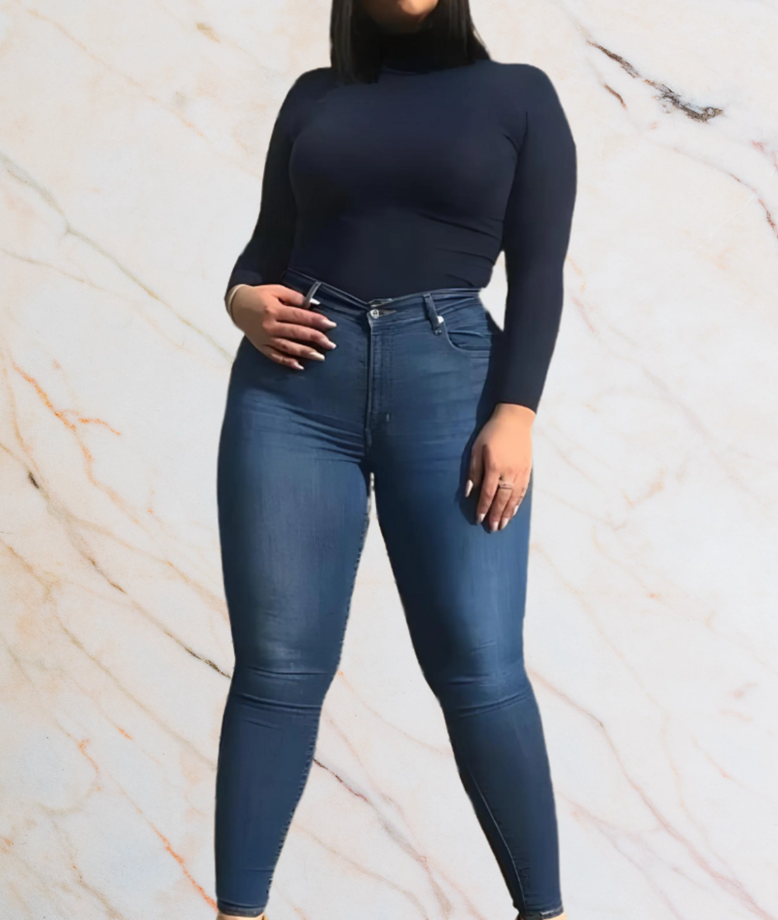 Larisa – High-Waisted Plus Size Jeans with a Flattering Fit - Image 3