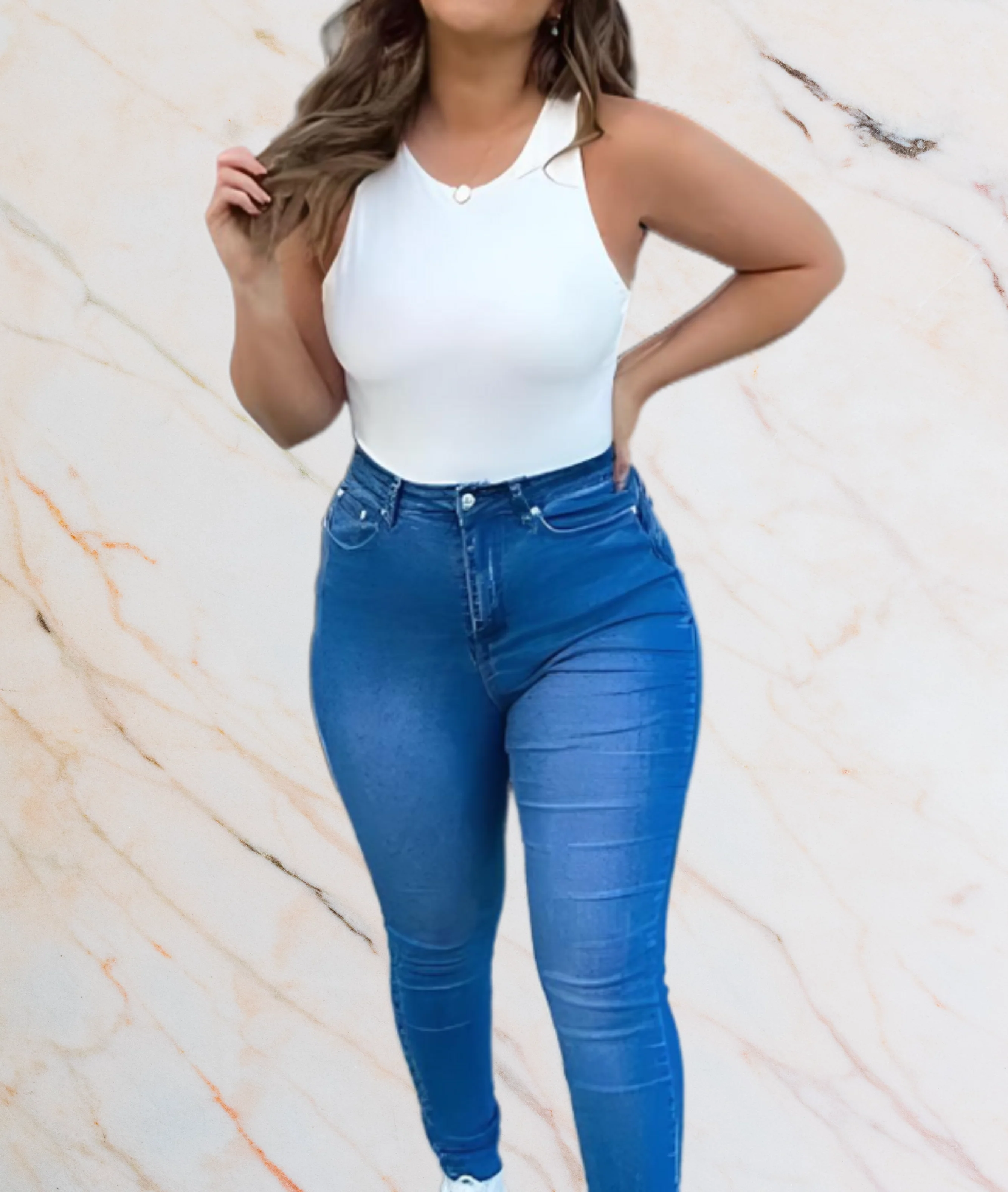Larisa – High-Waisted Plus Size Jeans with a Flattering Fit - Image 4