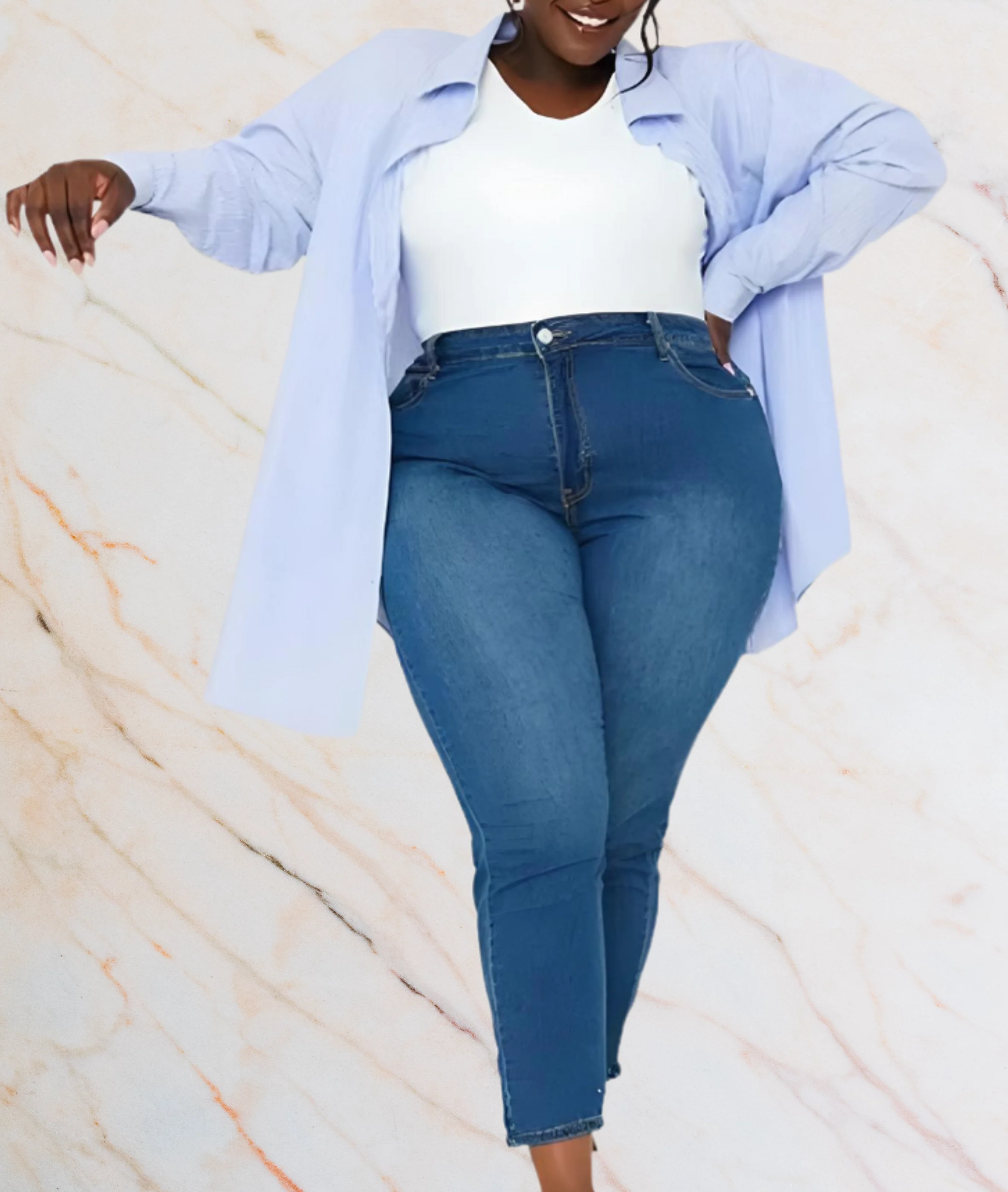 Larisa – High-Waisted Plus Size Jeans with a Flattering Fit - Image 5