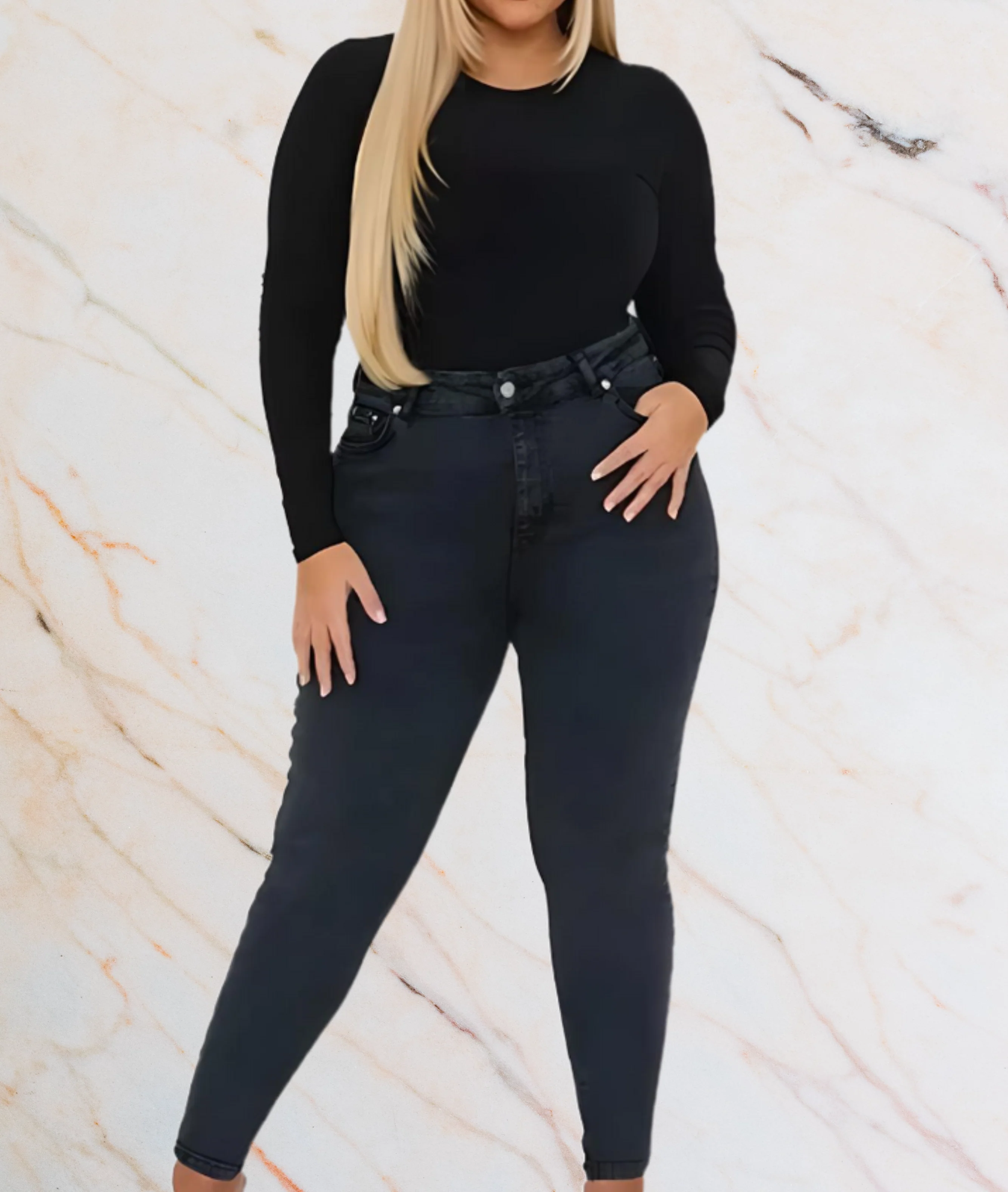 Larisa – High-Waisted Plus Size Jeans with a Flattering Fit - Image 7