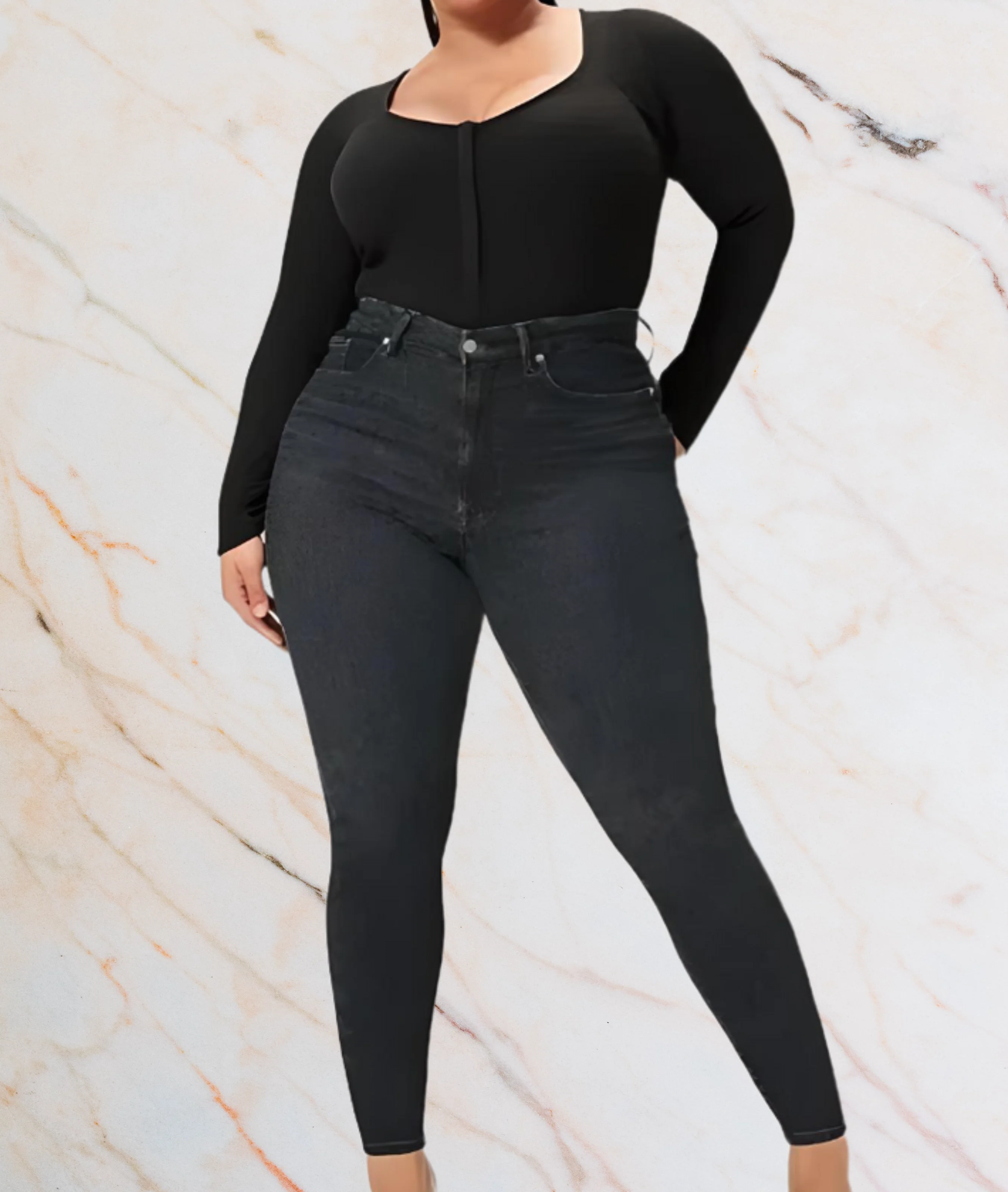 Larisa – High-Waisted Plus Size Jeans with a Flattering Fit - Image 8