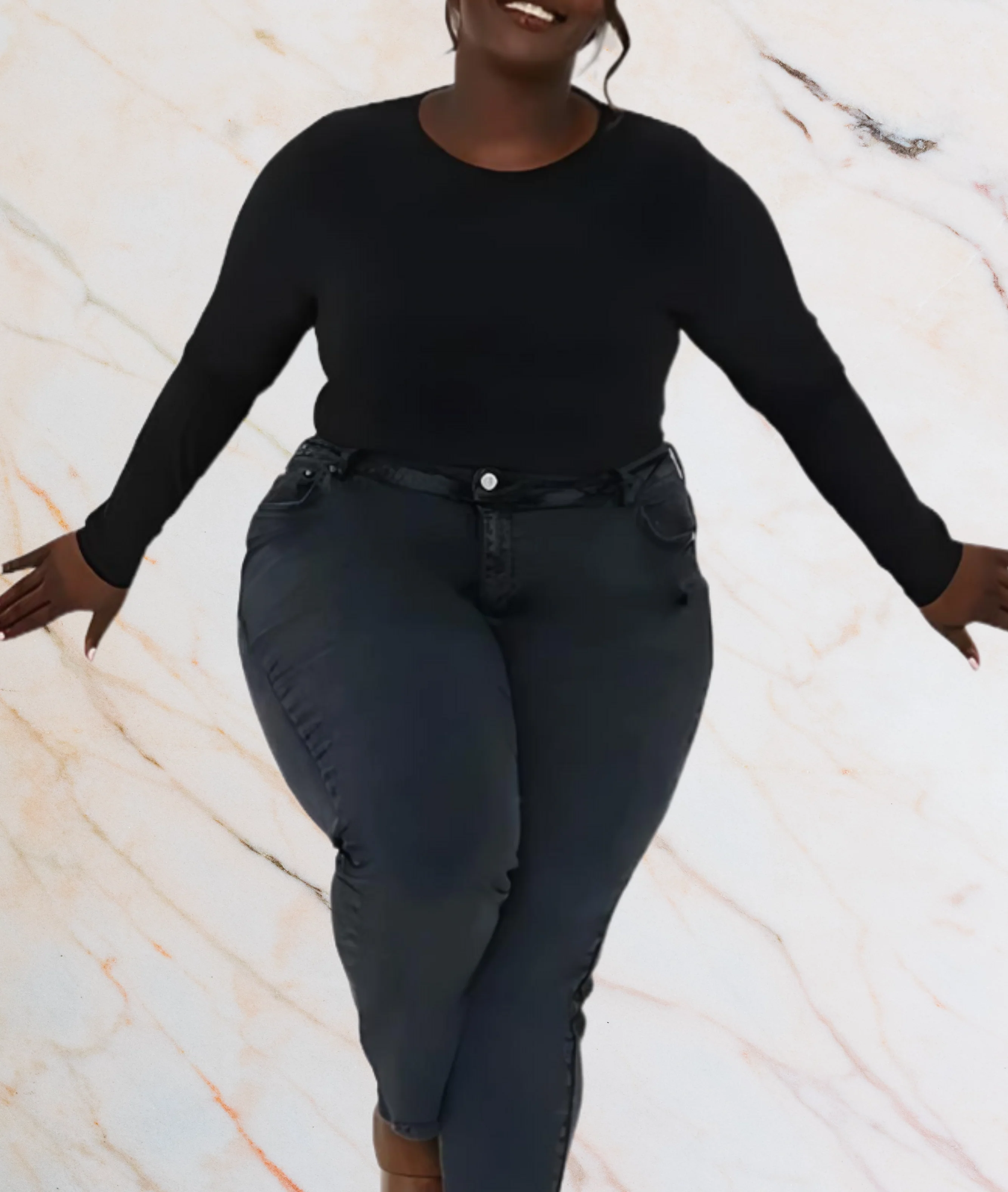 Larisa – High-Waisted Plus Size Jeans with a Flattering Fit - Image 9