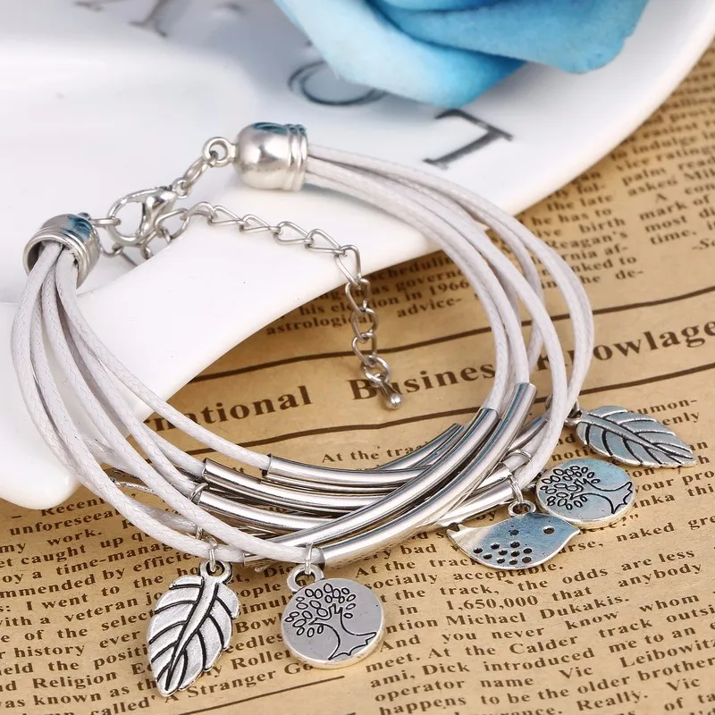 Layered Natural Leather Bracelet | Multi-Strand Women's Jewellery - Image 26