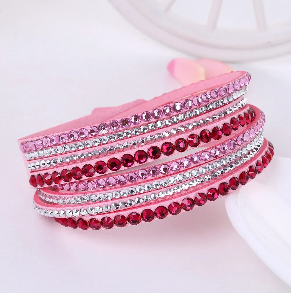 Layered Rhinestone Wrap Bracelet - Image 9