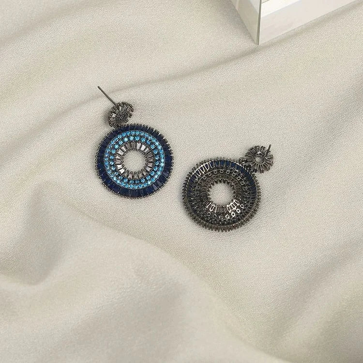 Layla Silver Evil Eye Stud Earrings - Image 5