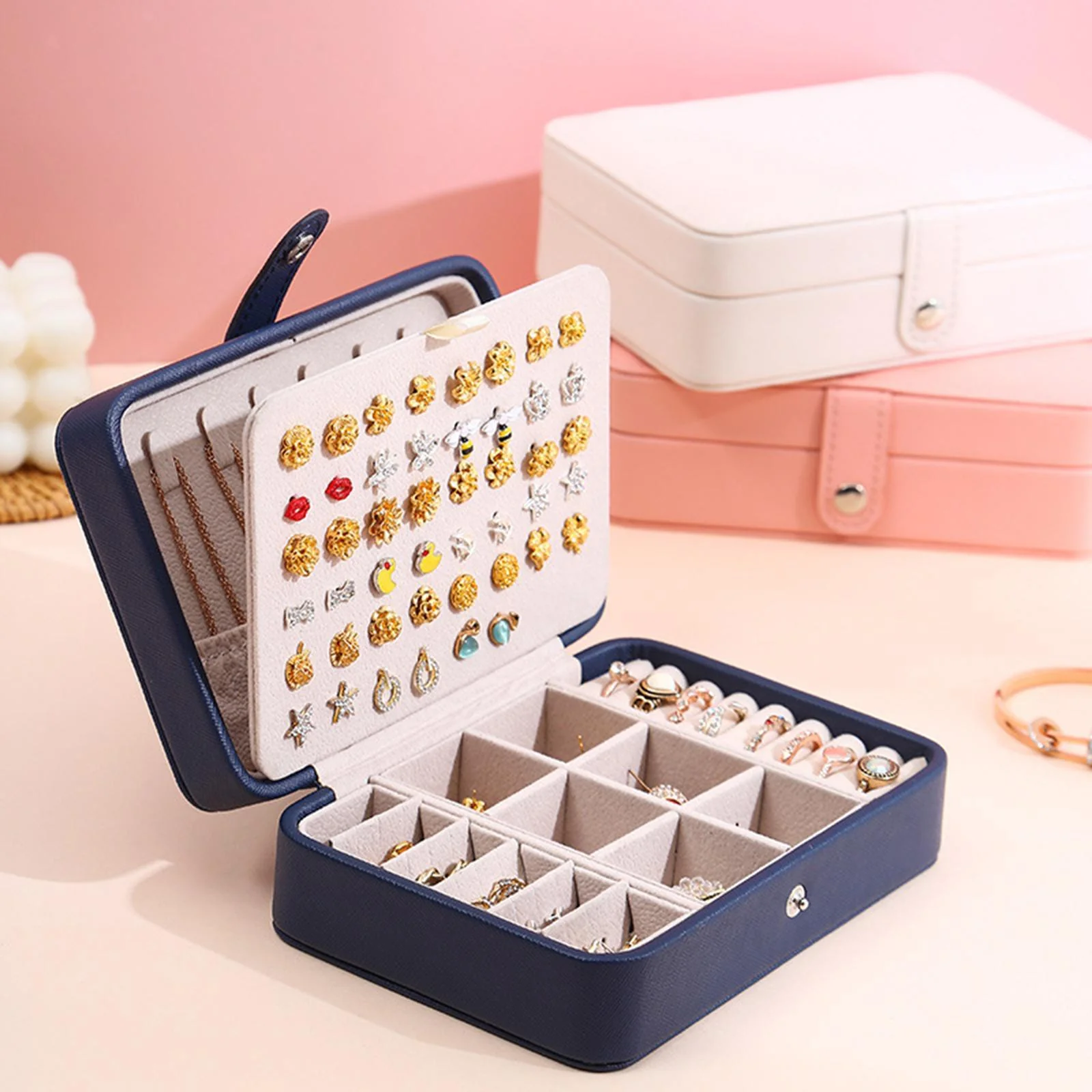 Leather Flip-Top Jewellery Box | Elegant Storage Solution - Image 9