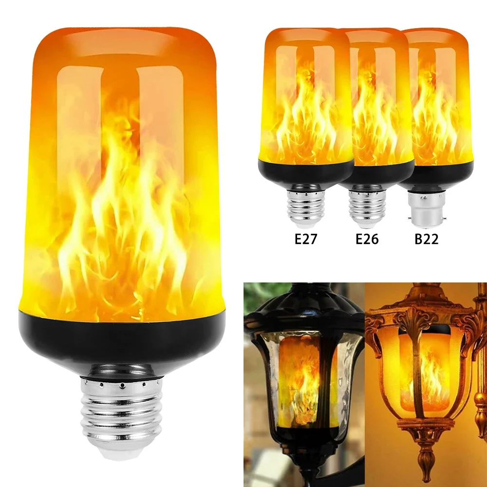 LED FLAME LIGHT PARTY LAMP - 4 MODES SIMULATING FIRE - Image 2