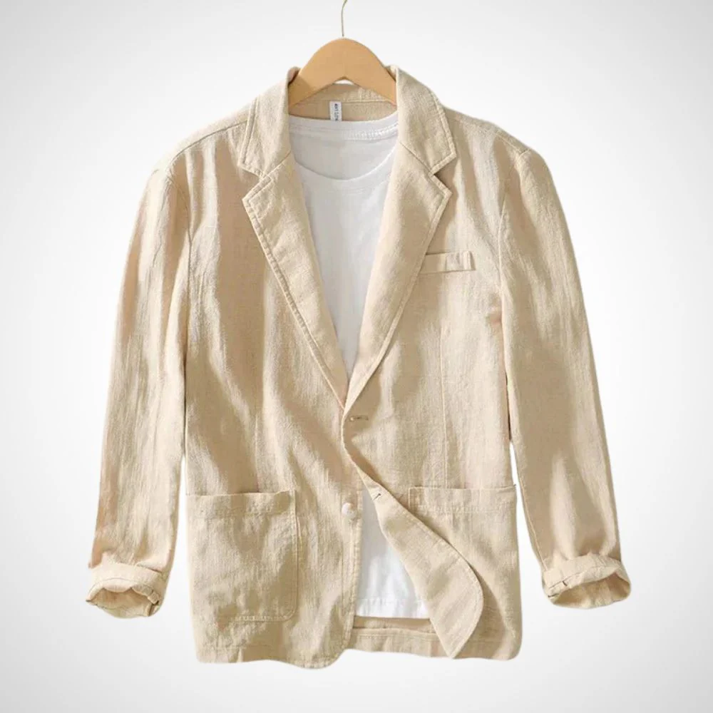 Light men's linen blazer made from a cotton blend – Julian - Image 3