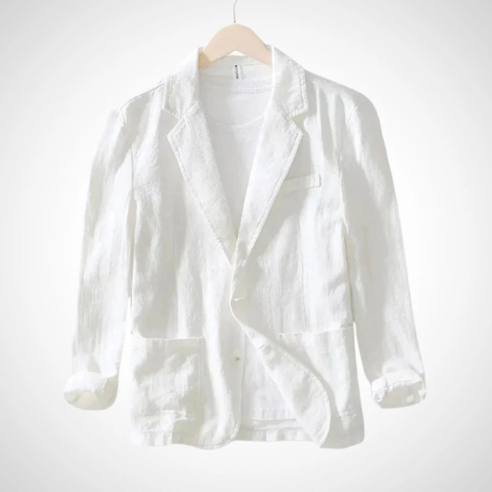 Light men's linen blazer made from a cotton blend – Julian - Image 4