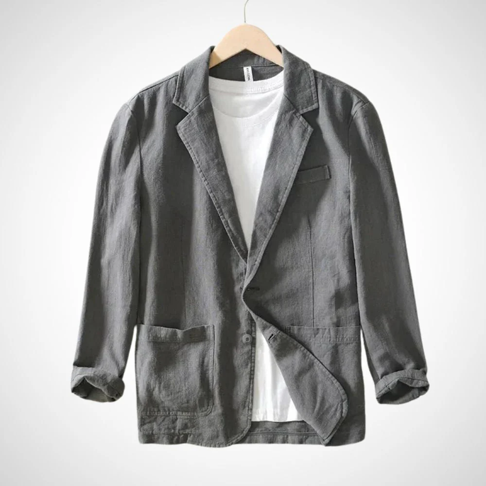 Light men's linen blazer made from a cotton blend – Julian - Image 5