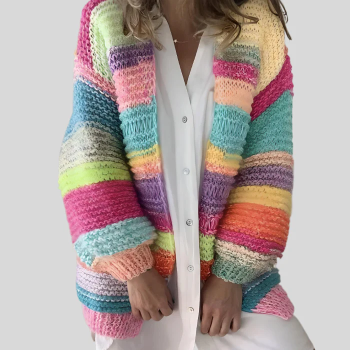 Lilian – Multicoloured Knitted Oversized Sweater