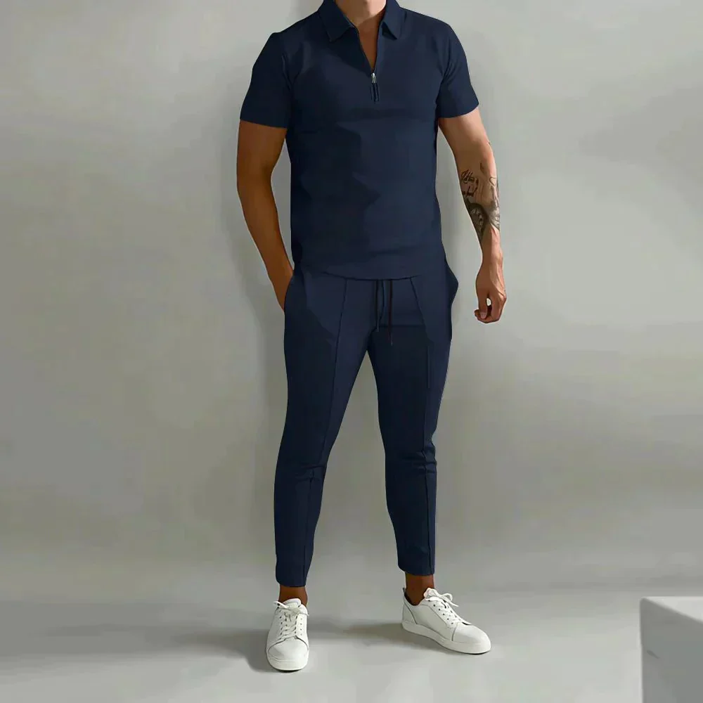 Linen shirt and trousers in men's set – Adrian