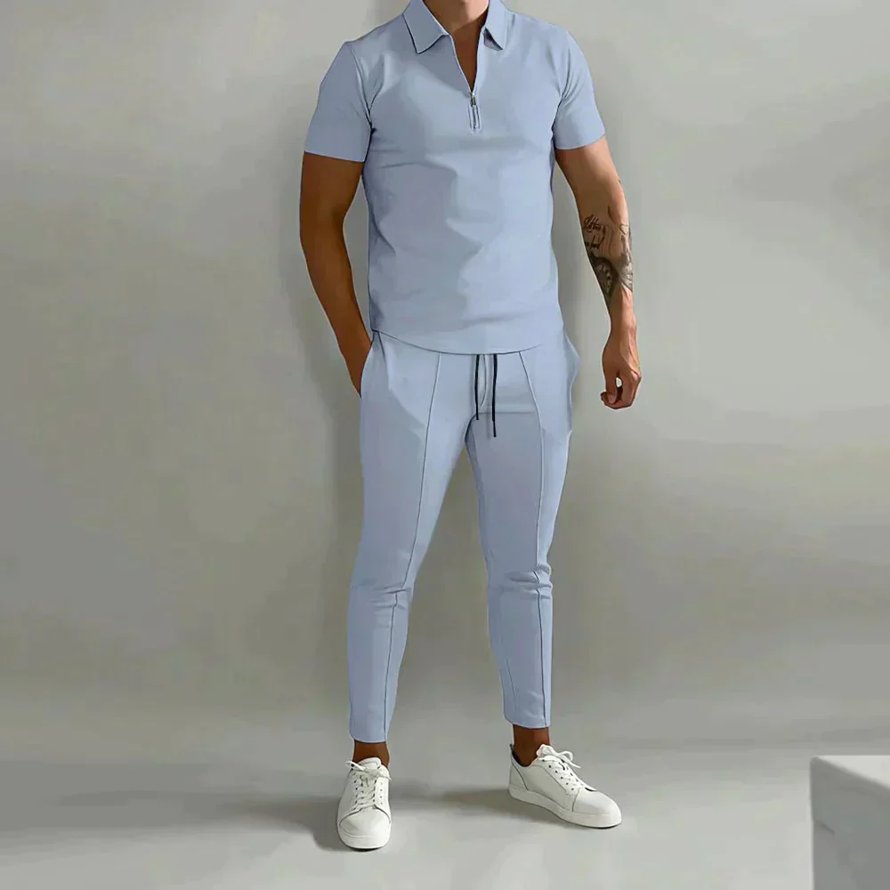 Linen shirt and trousers in men's set – Adrian - Image 2