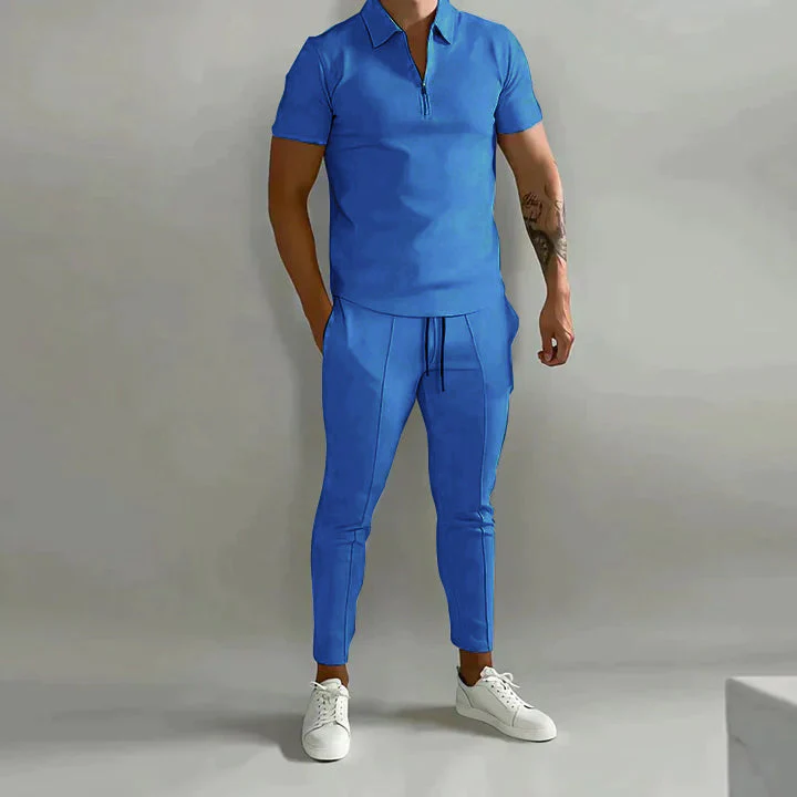 Linen shirt and trousers in men's set – Adrian - Image 3