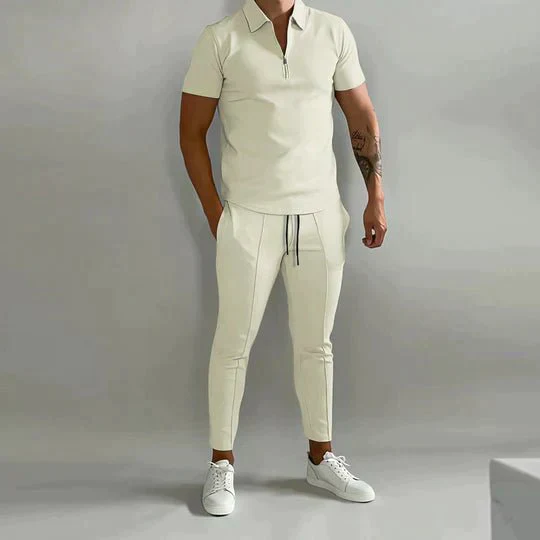 Linen shirt and trousers in men's set – Adrian - Image 4