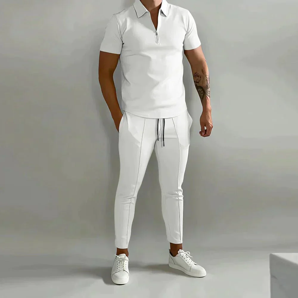 Linen shirt and trousers in men's set – Adrian - Image 5