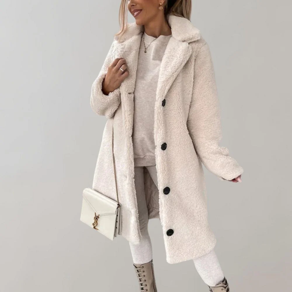 Long Teddy Coat for Women - Elodie