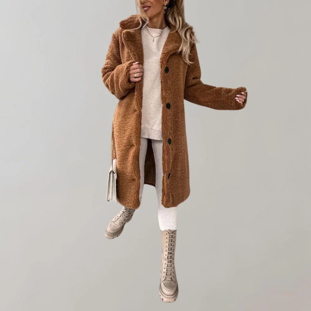Long Teddy Coat for Women - Elodie - Image 2