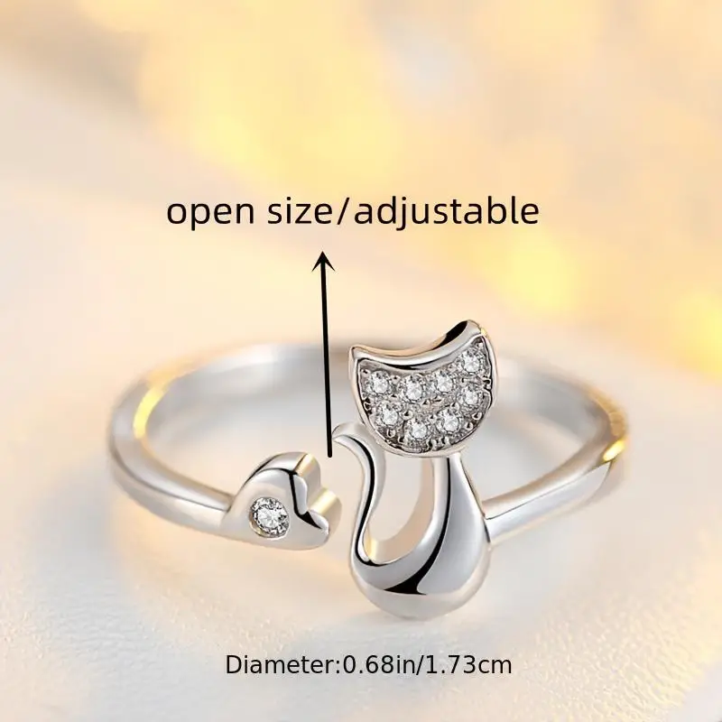 Lucky Cat Ring | Women's Adjustable Fashion Jewellery - Image 4