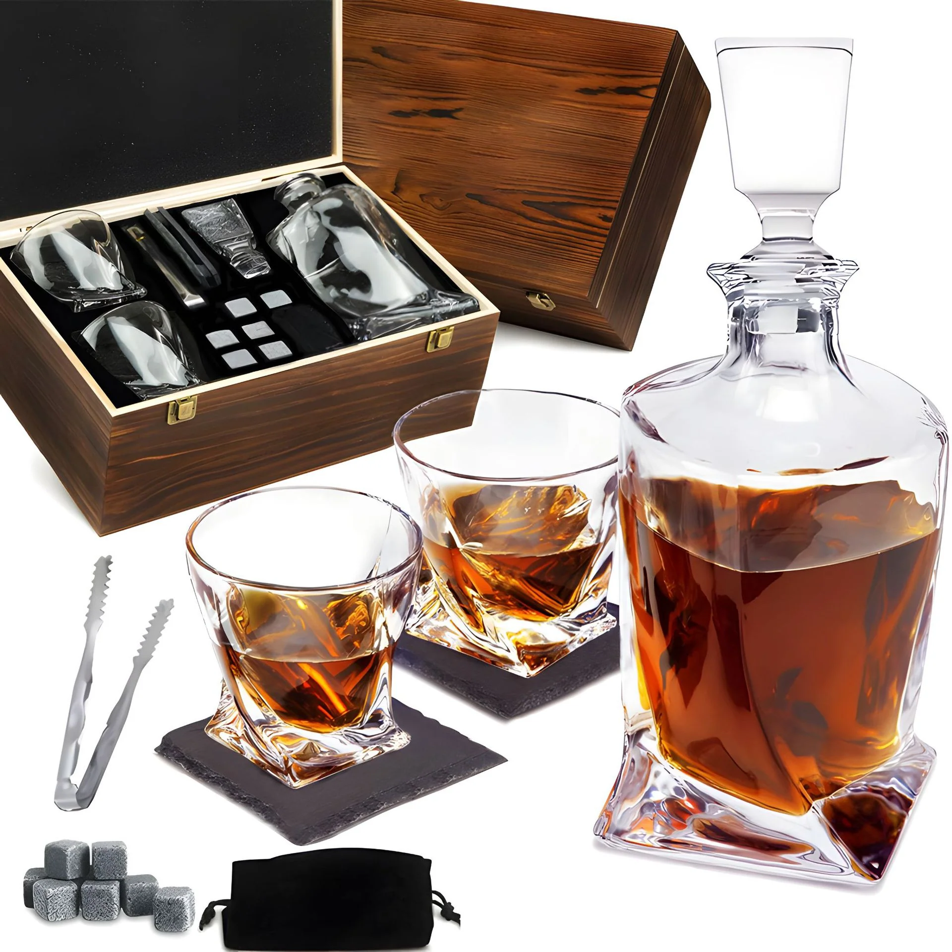 Luxe Crystal Whiskey Decanter and Glass Set – WhiskeyWave