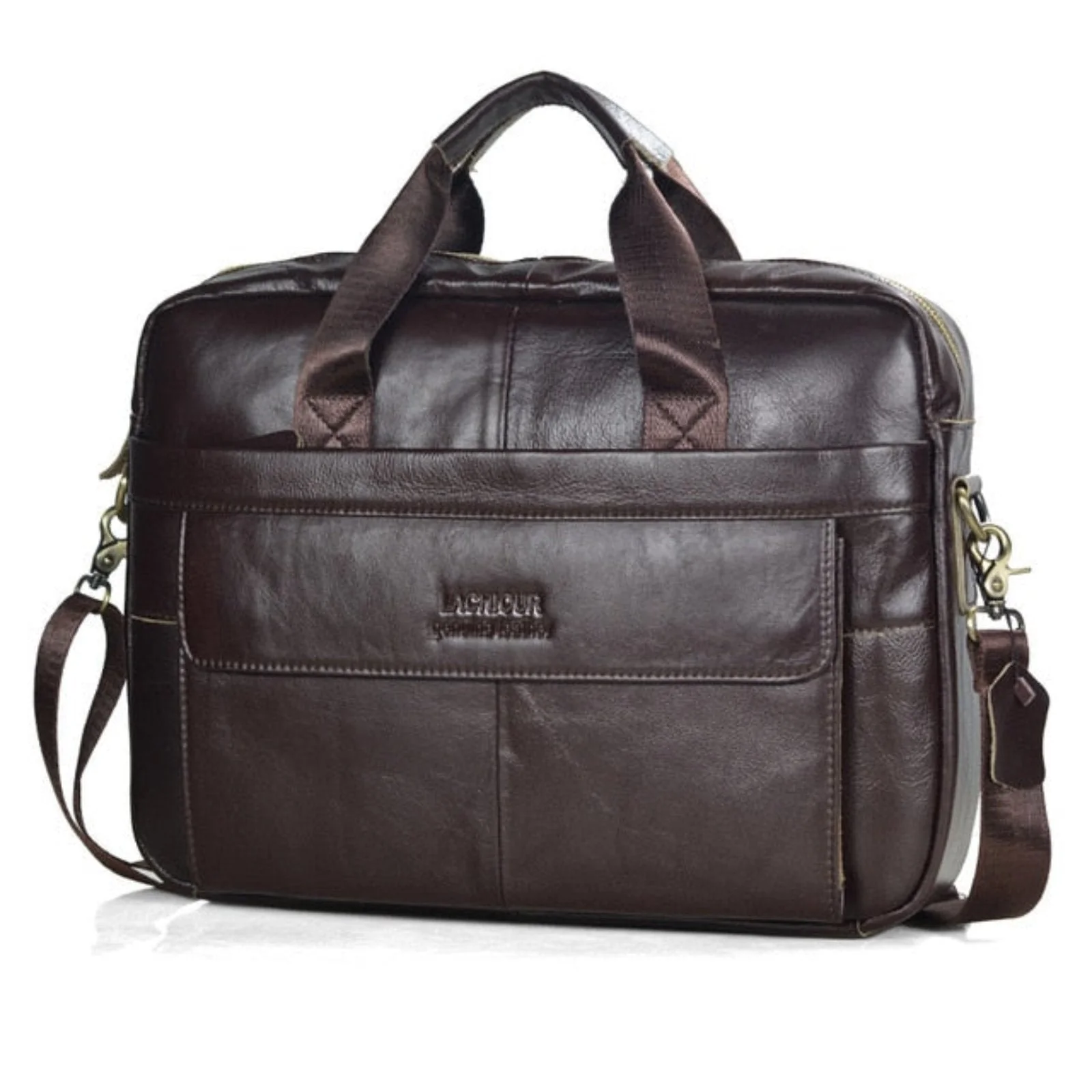 Luxury Stylish Leather Laptop Bag - Victor - Image 9