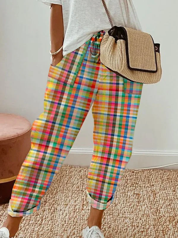 Lysandra | Lightweight Printed Pants with Side Pockets