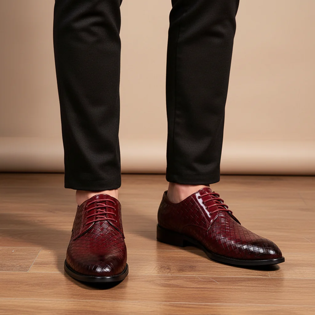 Men's Leather Shoe with Lacing - Gordon