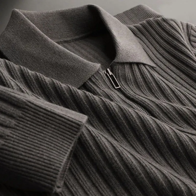 Men's Merino Zip Polo Sweater - Ethan - Image 6
