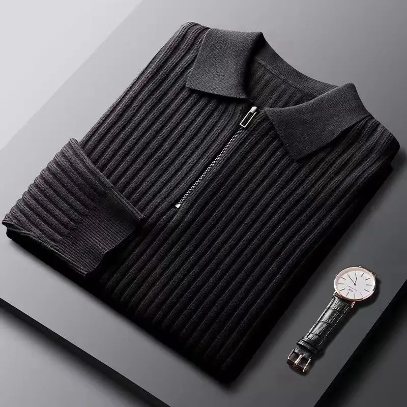 Men's Merino Zip Polo Sweater - Ethan - Image 7