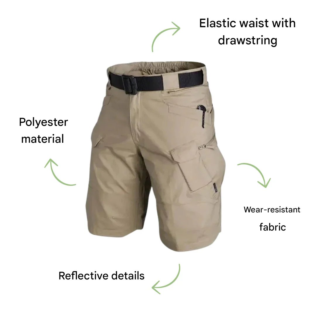Men's outdoor shorts with 6 zip pockets - FlexTrek cargo shorts - Image 11
