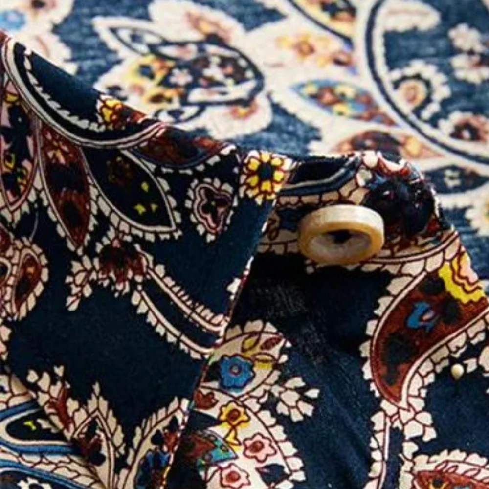 Men's Shirt with Floral Print and Short Sleeves – Florado - Image 7